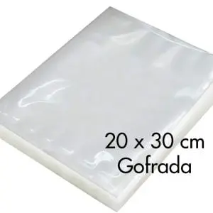 Bolsa gofrada para envasar al vacio 20x30cm 100uds valida para congelar