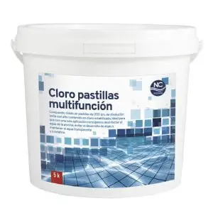Cloro para piscina Multi acciones (o efectos) 5kg Tabletas/Pastillas