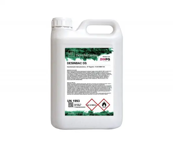 Desinfectante Virucida Hidroalcoholico de superficies Desinbac DS 1L-5L - Imagen 2