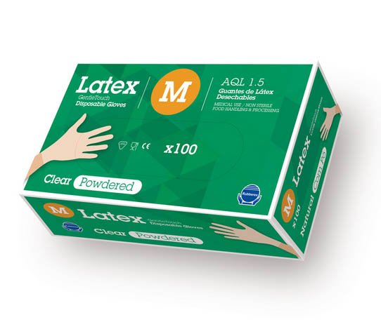 paquete de 100 unidades Magic Touch XL Guantes de látex con polvo 
