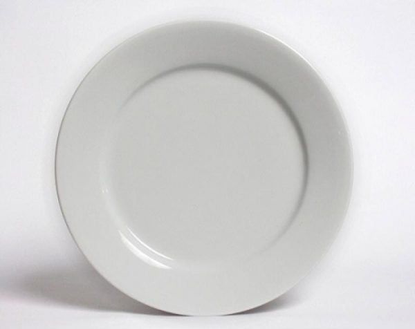 plato llano porcelana basico 26 centimetros sobre fondo blanco