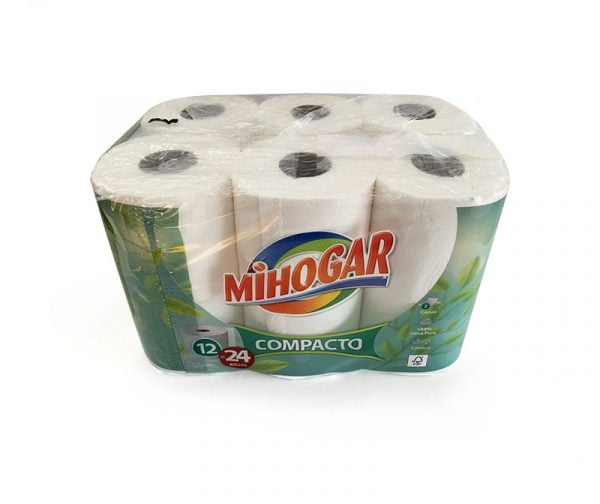 Papel higiénico doméstico WC 30 metros - 2 paquetes de 6 rollos