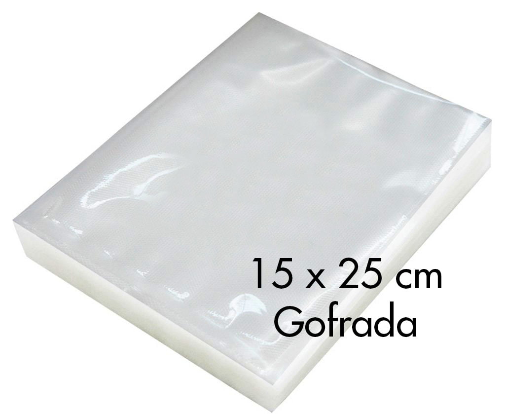 100 Bolsas gofrada, Bolsas de plástico para envasar al vacío Professional  de 25 x 17 cm : : Hogar y Cocina